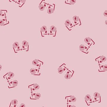 Equipment optometry vision eye glyph vector seamless pattern Stock Illustration