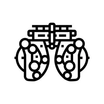 Equipment optometry vision eye line icon vector illustration Stock Illustration