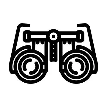 Equipment optometry vision eye line icon vector illustration Illustrazione stock
