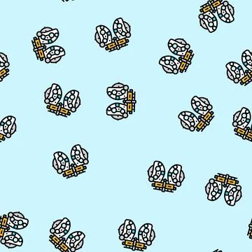 Equipment optometry vision eye vector seamless pattern Illustrazione stock