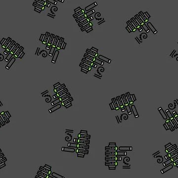Equipment paintball game vector seamless pattern Stock Illustration