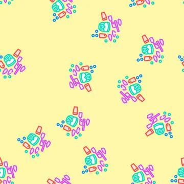 Equipment paintball game vector seamless pattern Stock Illustration