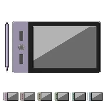 Equipment pen display cartoon vector graphic Stock-Illustration