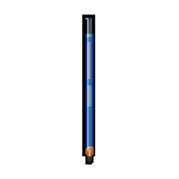 Equipment pencil pixel art vector illustration sign color Stock Illustration