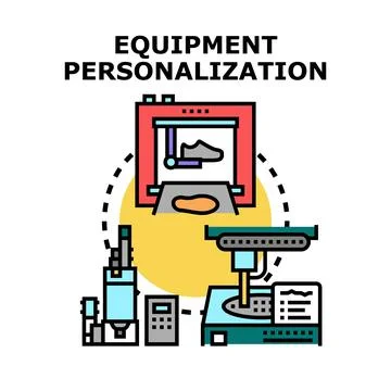 Equipment personalization concept designing custom footwear Stock Illustration