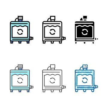 Equipment preparing process cheese multistyle production color icon vector Stock Illustration