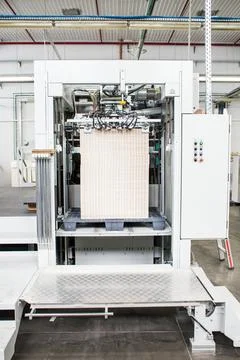 The equipment for a press. Offset machine at the printing manufacturing. Pr.. Stock Photos