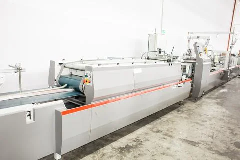 The equipment for a press. Offset machine at the printing manufacturing. Pr.. Stock Photos