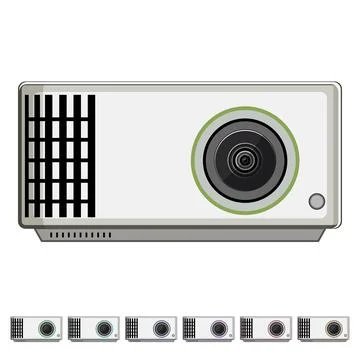 Equipment projector video cartoon vector graphic Stock Illustration