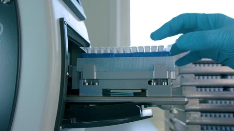 Equipment in the science lab in action 스톡 동영상 111608805