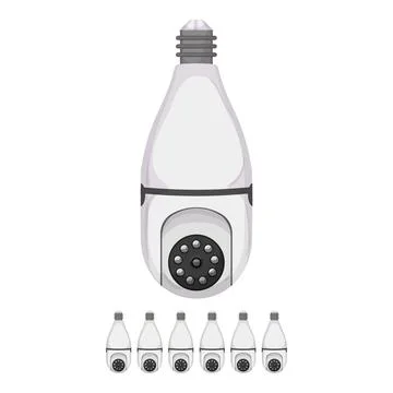 Equipment security camera cctv cartoon vector graphic Stock Illustration