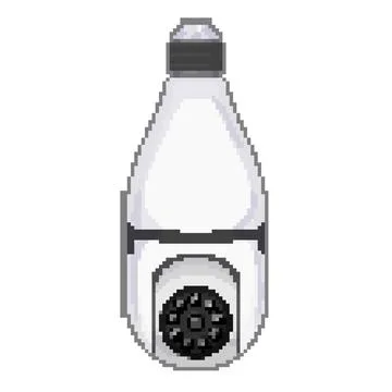 Equipment security camera cctv pixel art vector illustration Stock Illustration