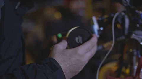 A equipment for sharpening adjustments on a professional camera. Stock Footage 225661237