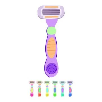 Equipment shaver handle vector cartoon graphic Illustration