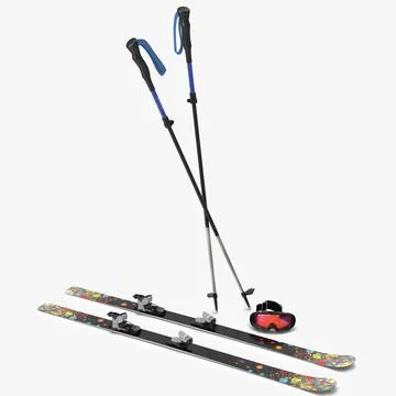 Equipment for Skiing 3D Models Collection 3D Model