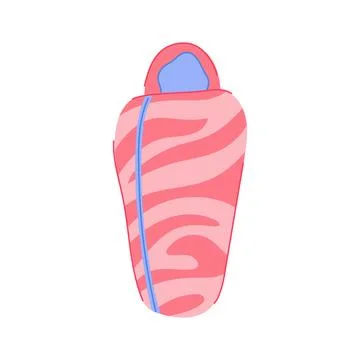 Equipment sleeping bag cartoon vector illustration Stock Illustration