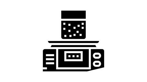 Equipment for soil testing and weight measuring glyph icon animation Stock Footage 164842273