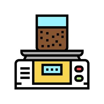 Equipment for soil testing and weight measuring color icon vector illustration Stock Illustration