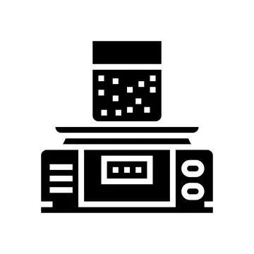 Equipment for soil testing and weight measuring glyph icon vector illustration Stock Illustration