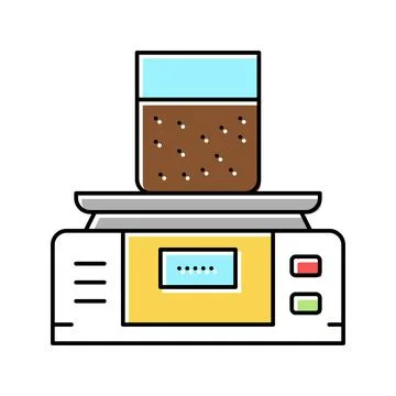 Equipment for soil testing and weight measuring color icon vector illustration Stock Illustration