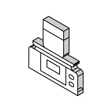 Equipment for soil testing and weight measuring isometric icon vector Stock Illustration