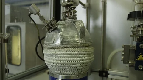 Equipment in special oil laboratory Видео 123780350