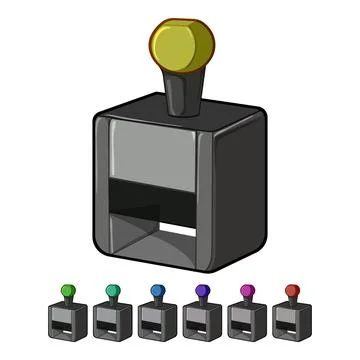 Equipment stamp handle cartoon vector graphic Illustration