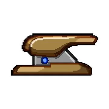 Equipment stapler pixel art vector illustration Stock Illustration