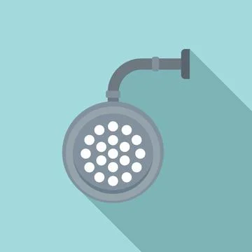 Equipment surgical light icon, flat style Stock Illustration