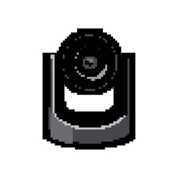 Equipment table web camera game pixel art vector illustration Stock Illustration
