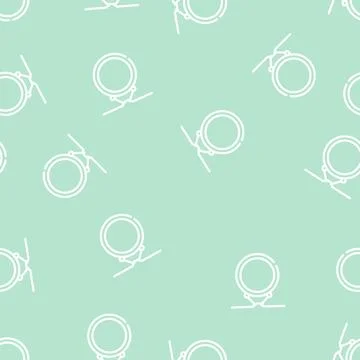 Equipment for training dance exercise line vector seamless pattern Stockillustratie