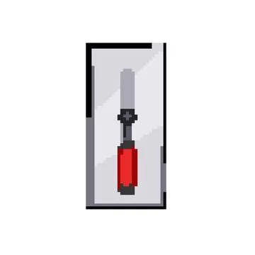 Equipment trowel pixel art vector illustration Stock Illustration