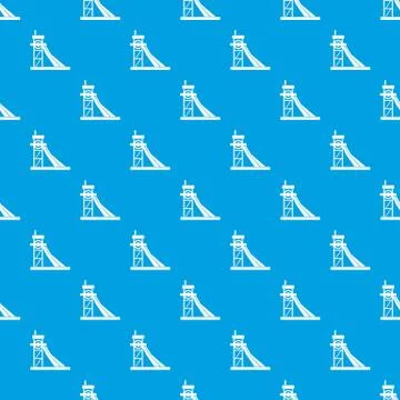Equipment for washing rocks pattern seamless blue Illustrazione stock