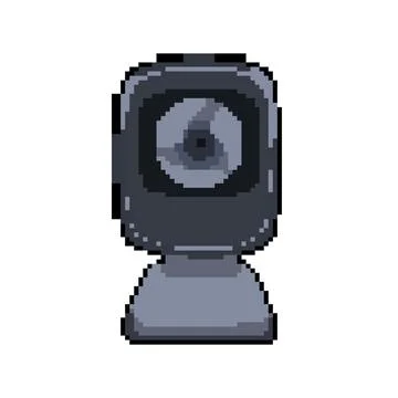 Equipment web camera pixel art vector illustration Stock Illustration