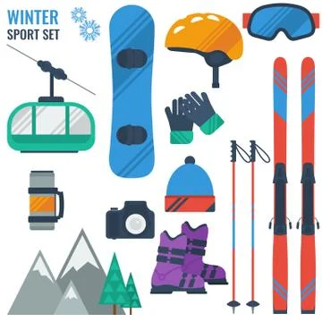 Equipment for winter recreation Stock Illustration