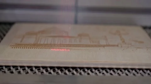 Equipment for wood processing, laser cutting and engraving. Stock Footage 164180988