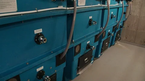 Equipment's at Human waste composting facility Stock Footage 93530179