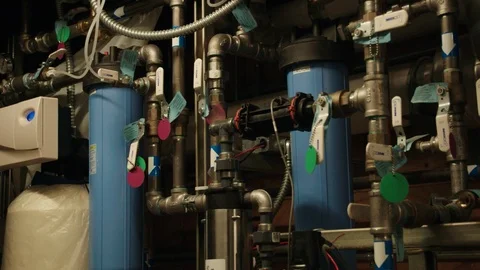 Equipment's at Human waste composting facility Stock Footage 93530205