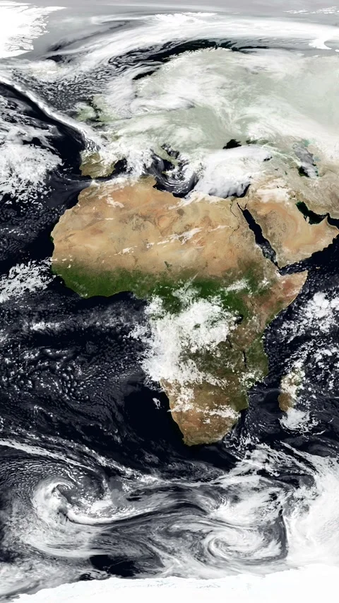 Equirectangular map of the precipitation on Earth PLANET10. Seamless animation. Stock Footage 322124544
