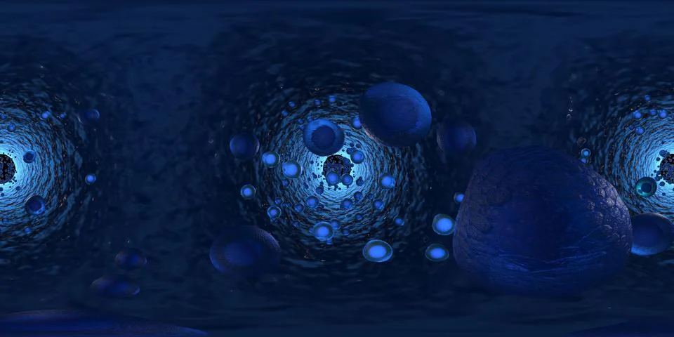 Equirectangular panoramic 360 VR image,  The medical panoramic background, 3d Illustration