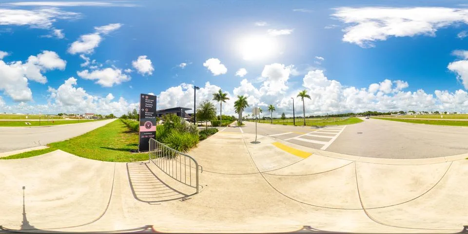 Equirectangular spherical 360 photo DRV PNK Stadium Stock-Fotos