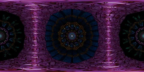 Equirectangular VR 360 mandala environment map designed in sacred geometry as HD Stock Footage 335678539