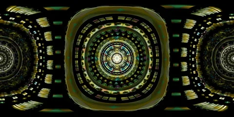 Equirectangular VR 360 sacred geometry mandala environment map crafted as HDRI Stock Footage 335677794