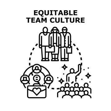 Equitable team culture developing diverse professional team 스톡 일러스트