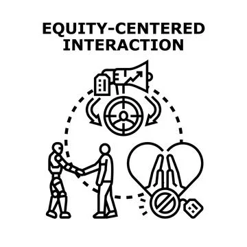 Equity centered interaction designing ethical human technology Stock Illustration