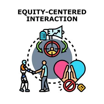 Equity centered interaction designing ethical human technology Stock Illustration