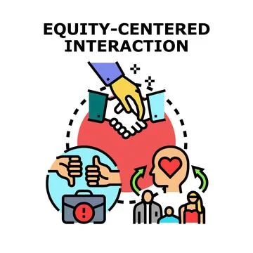 Equity centered interaction development fostering understanding and collabo.. Stock Illustration
