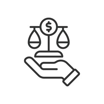 Equity, icon in line design. Equity, stock, shares, investment, assets Stock Illustration