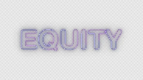Equity neon effects, text animation on transparent background Stock Footage 303582542