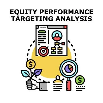 Equity performance targeting analysis as business strategy Stock Illustration